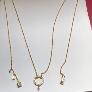 Gold lariat necklace